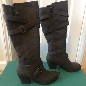 Knee high grey boots